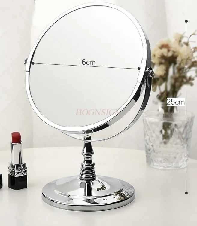 Mirror Makeup Mirror Desktop Dressing Mirror Portable Folding Double sided Magnifying Handle Mirror Small Mirror