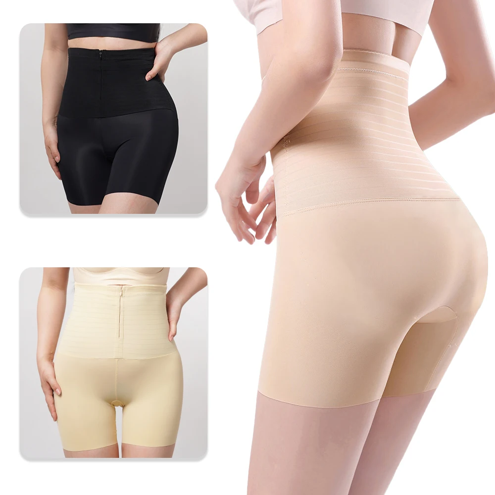 2024 New Tummy Control Panties Women Zipper Body Shaper High Waist Shaper Pants Seamless Shapewear Postpartum Panties