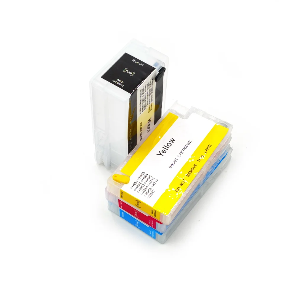 Cartucho de tinta recargable 953 952 954 955 711 932 933 950 951 sin Chip para impresora HP 8730 8735 7730 7720 8710 8715 8718