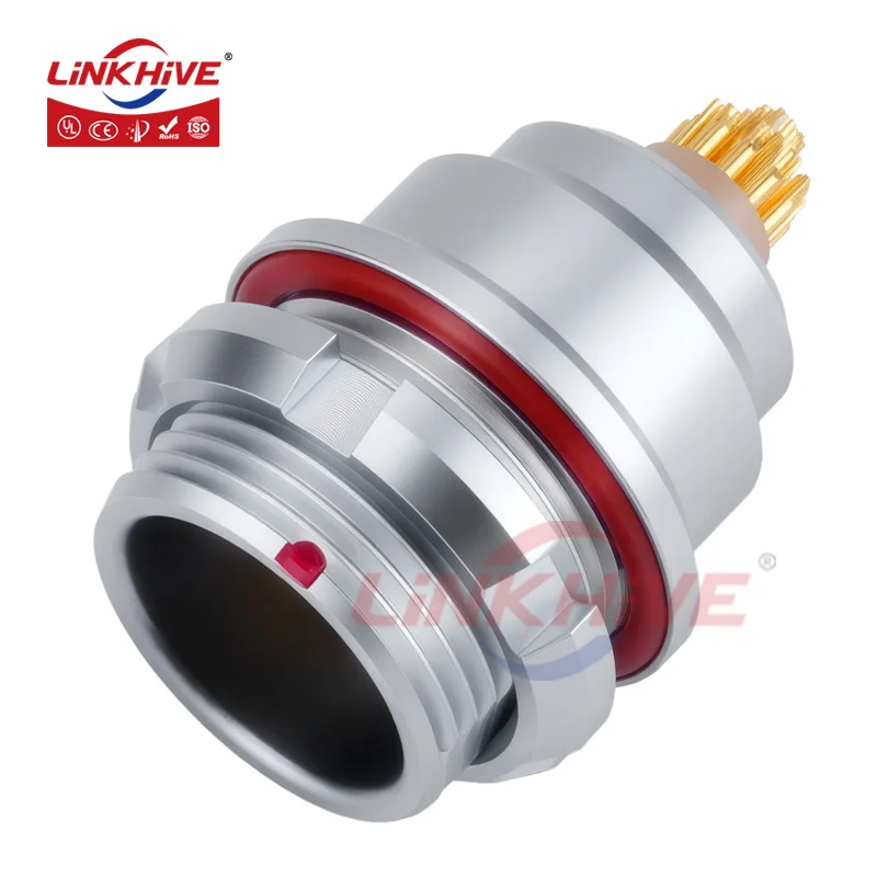 Push Pull Connector Compatible with LEMO EEG Socket/Receptacle 0K 1K 2K 3K 2 3 4 5 6 7 8 9 10 12 14 16 18 20 22 24 26 30 32 Pin - view 3