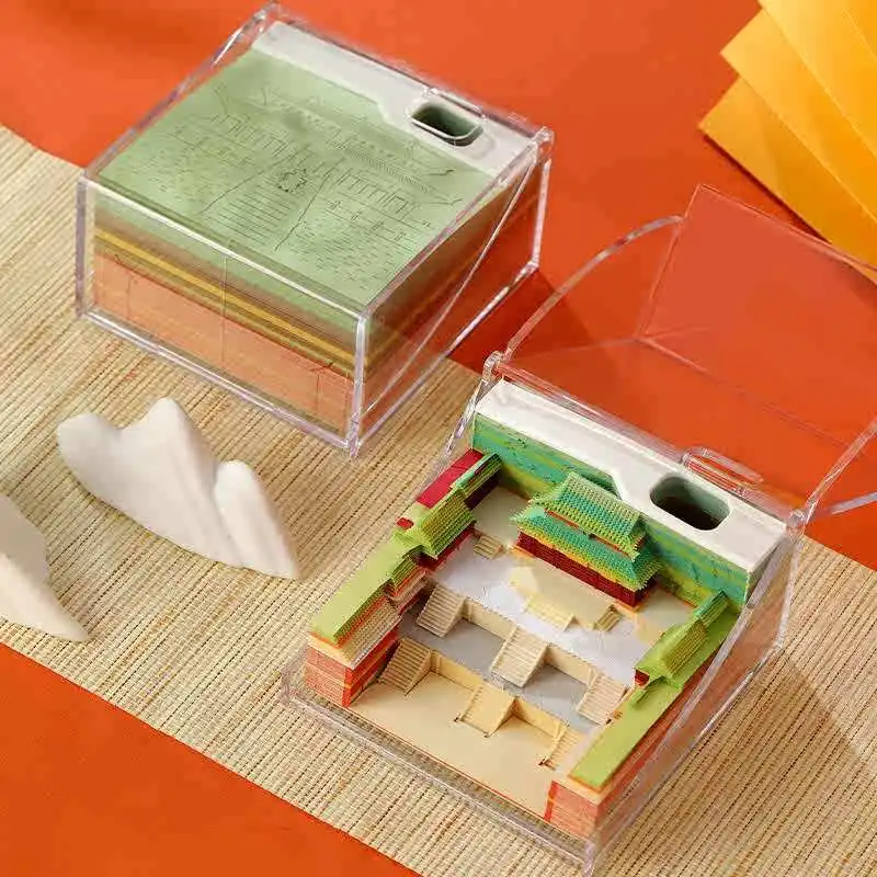 Catatan Tempel Stereo 3D Kreatif Budaya Hadiah Kelulusan Ulang Tahun Pertemuan Kantor Desain Seni Dekoratif Sobek