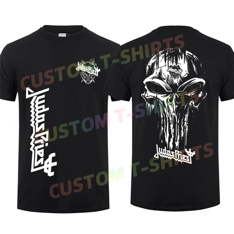 2024 남성 T 셔츠 캐주얼 Judas Priest 밴드 헤비 정신 하와이 티셔츠 그래픽 여름 반팔 100% 코튼 S-3XL Cool Tee