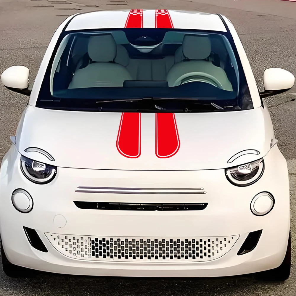 

For Fiat 500 Car Sticker PVC Auto Hood Roof Decal Kit Vinyl Film Waterproof Vehicles Sticker Car Accessories Exterior Decoration