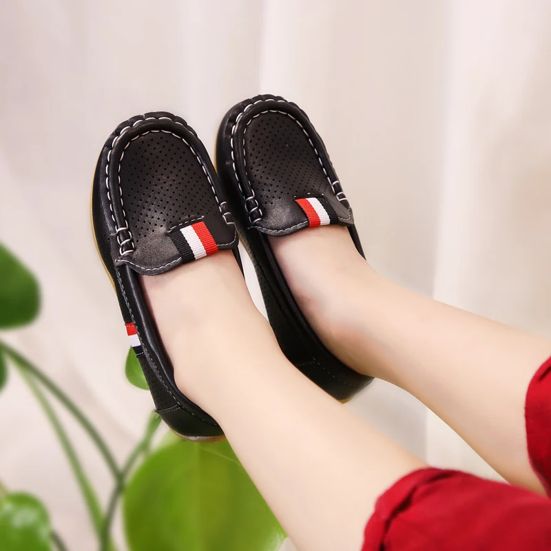 Kids Casual Shoes Boys Leather Flats Slip-on Loafers Soft Classic Fashion Toddlers Big Children Leather Shoes for Party Wedding