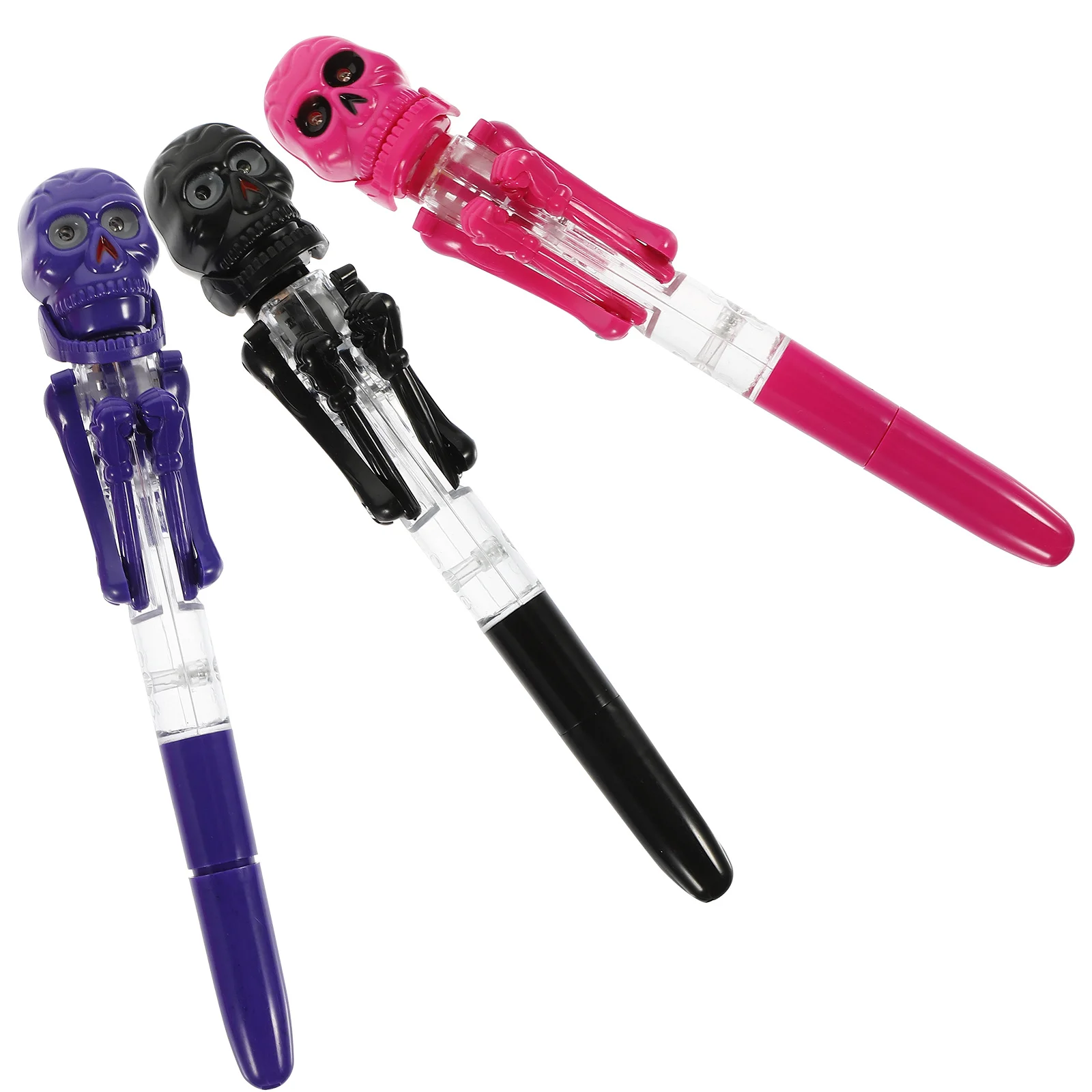 

3 шт., шариковая ручка на Хэллоуин, светящийся череп, дизайн тыквы, сувениры для письма, школьные канцелярские принадлежности, подарочные ручки для студентов