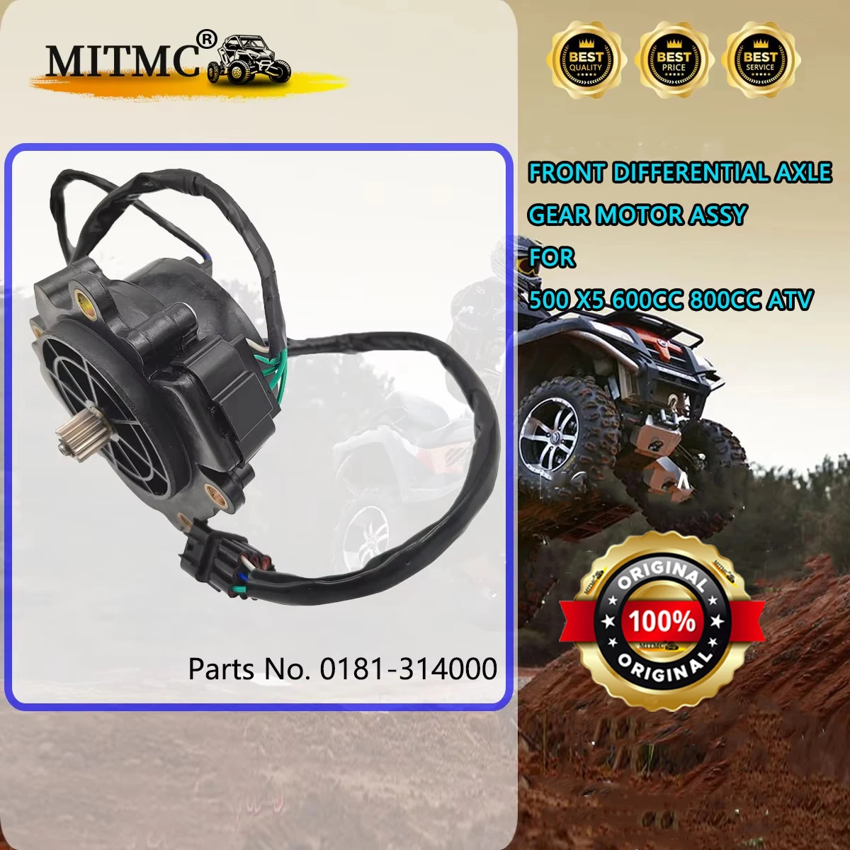 

Front Transmission Box Starter Motor FRONT Differential AXLE GEAR MOTOR ASSY Fit for 500 X5 600cc 800cc ATV 0181-314000