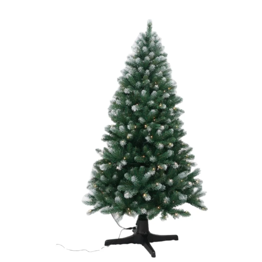 

Amazon cross-border white spray rotating Christmas tree PVC green simulation Christmas tree 1.8M encrypted white