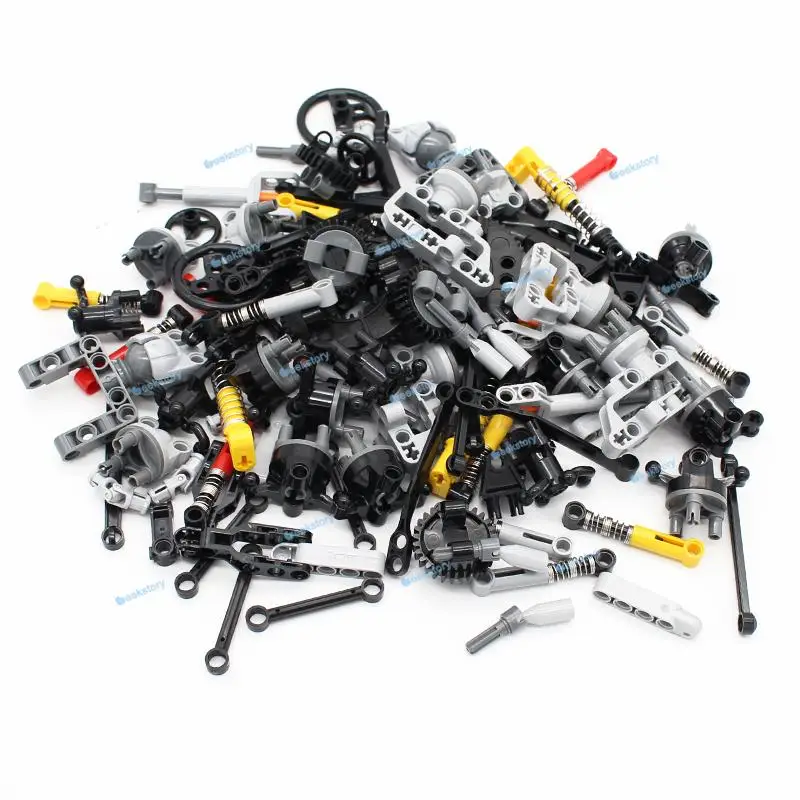 136 قطعة أجزاء الطوب تكنولوجيا التعليق هوائي/تروس/مفعل/مجموعة عمود توصيل لتقوم بها بنفسك ألعاب MOC ملحقات مكعبات البناء