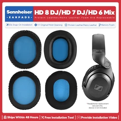 Replacement Ear Pads For Sennheiser HD8 DJ HD7 DJ HD6 Mix Headphone Accessories Ear Cushion Memory Foam Cover Headset Leather