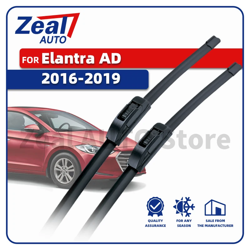LHD Frontwischerblätter für Hyundai Elantra AD MK6 2016–2019 2017 2018 2019 2 Stück Reinigung Windschutzscheibe Windschutz 26 Zoll 16 Zoll Zubehör
