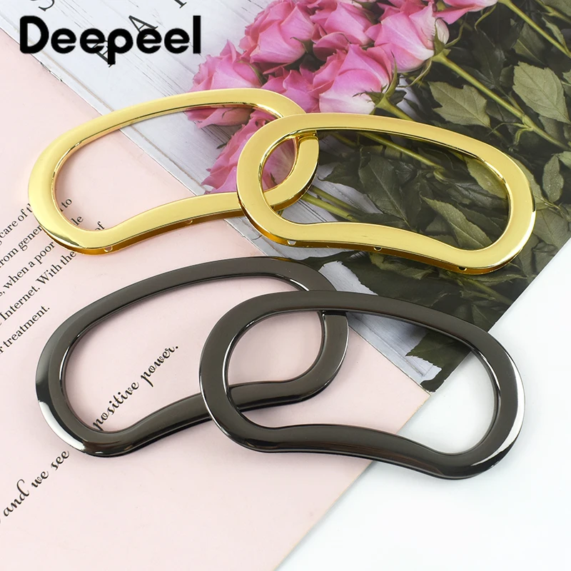 

2/4Pcs Deepeel Metal Bags Handle Purse Frame Kiss Clasp for Women Handbag Replacement Handles DIY Bag Hardware Accessories