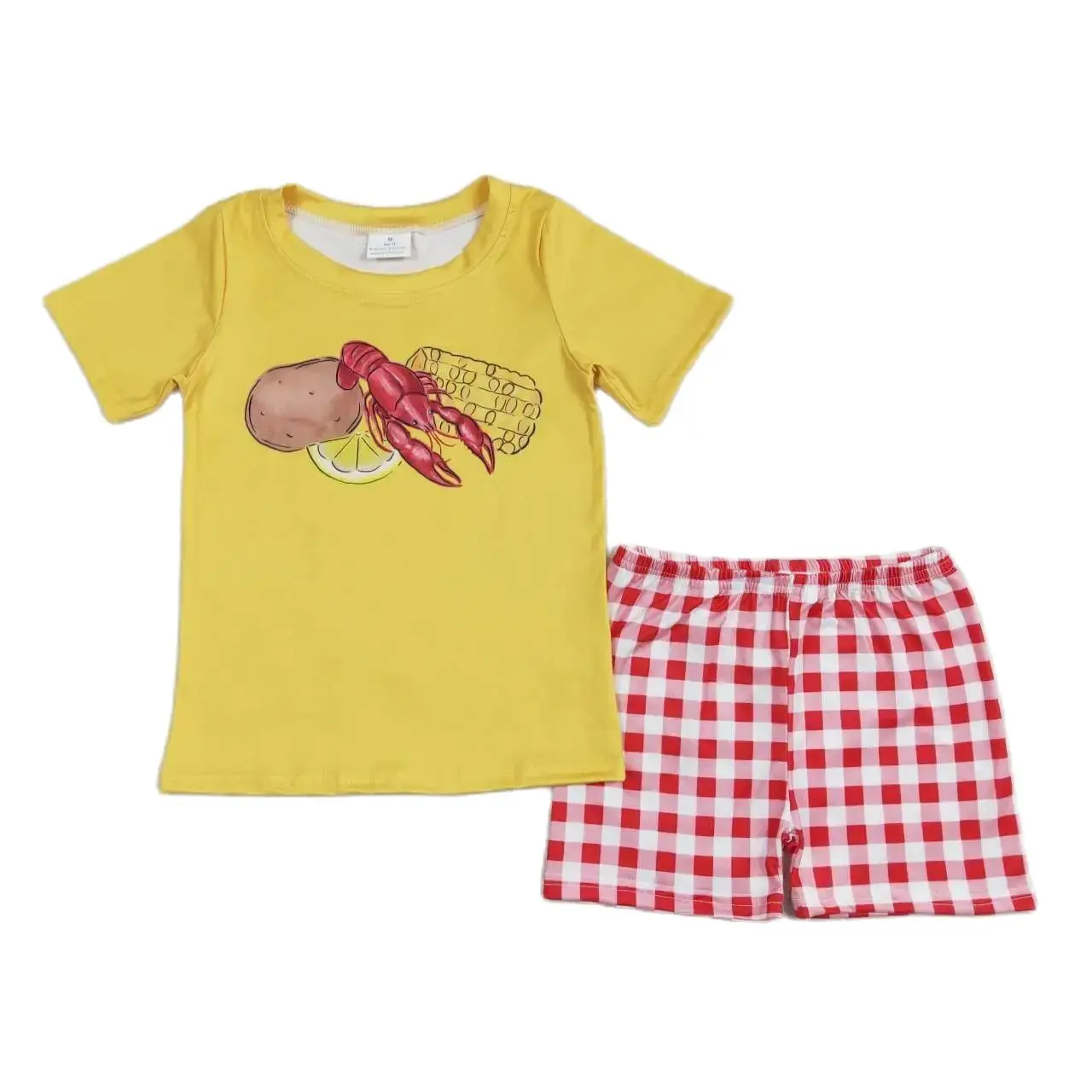 

Wholesale Baby Boy Summer Clothing Toddler Crawfish Short Sleeves Cotton Shirt Shorts Children Boutique Kids Set Outfit