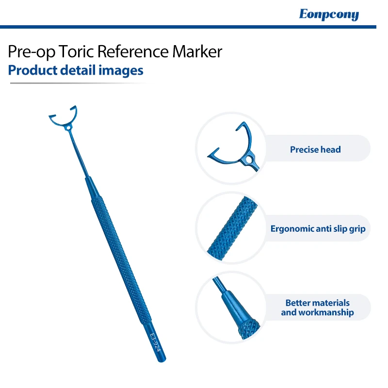 Pre‑op Toric Reference Marker Round Handle 0‑180° Scale Corneal Reference Marker for Astigmatism Cataract Ophthalmic Procedure