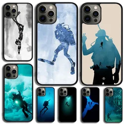 Scuba Diving Phone Case For iPhone 17 Air 14 15 16 13 12 Max Cover For Apple iPhone 17 Air 11 Pro Max Plus Coque