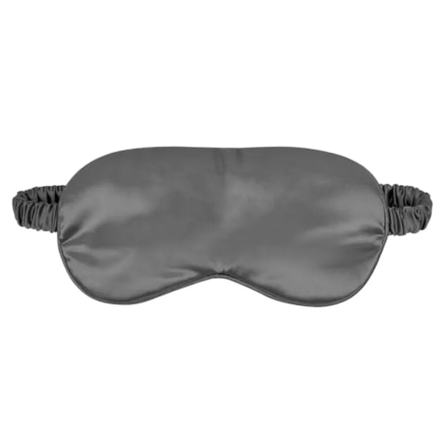 

1 Pcs Silk Sleep Mask, Soft Eye Mask with Elastic Strap, Lightweight Blindfold for Men, Women, Travel, and Naps Dark Grey