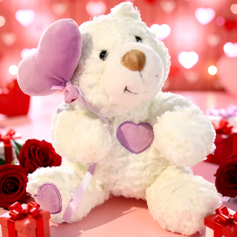 Oso de Peluche con Diseño de Corazón, Nuevo Animal de Peluche con Temática de Corazón para Regalo Romántico de San Valentín o Aniversario
