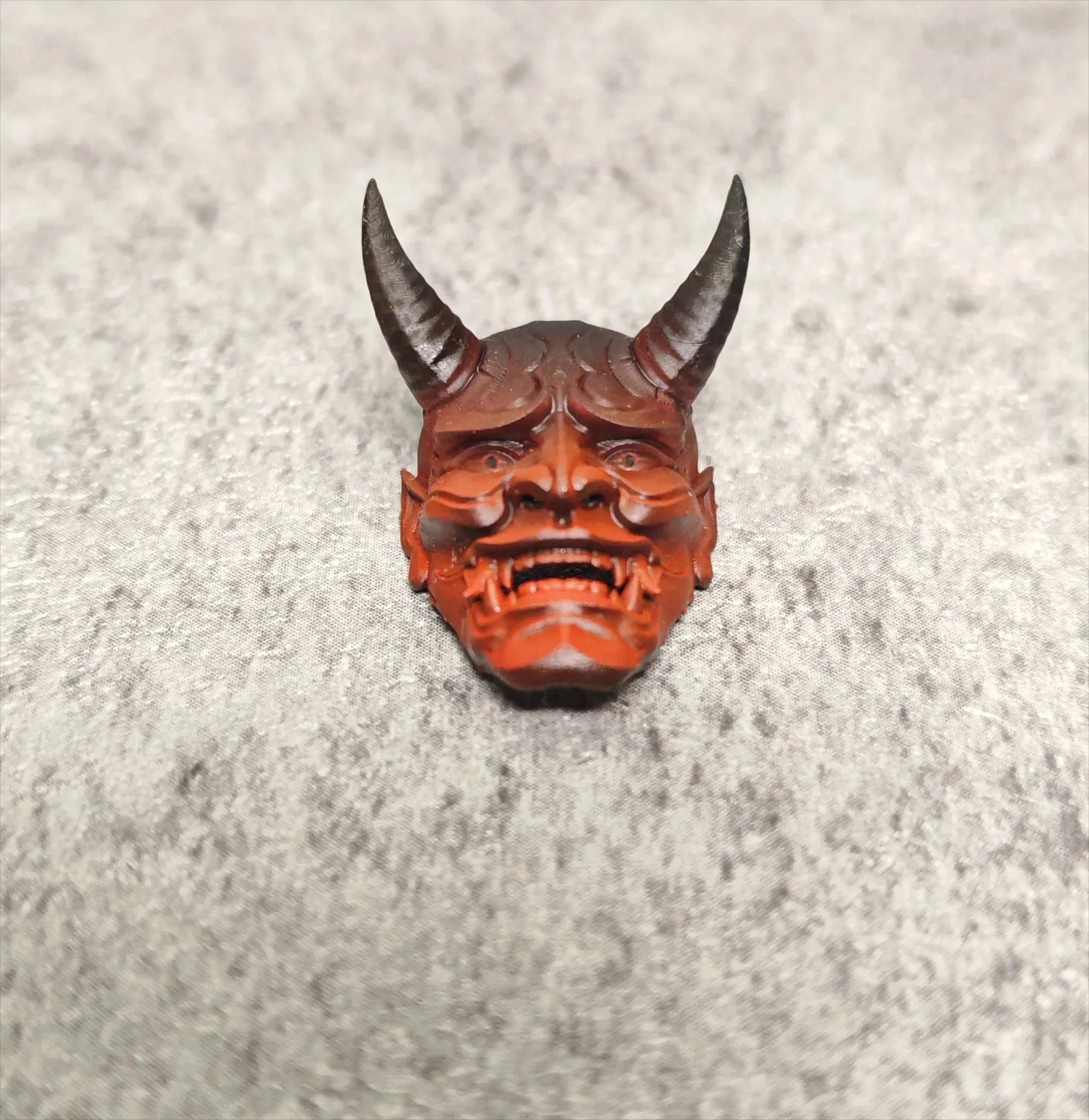 Maßstab 1:12, männliches japanisches Shogunat-Samurai-Prajna-Dämonen-Geistermaskenmodell für 6-Zoll-Soldaten-Actionfiguren, Dekorationszubehör – Detail 7