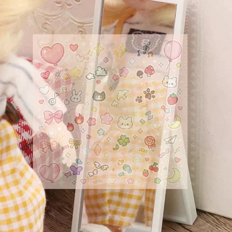 1:12 Dollhouse Simulation Full Length Mirror Dollhouse Miniature Furniture Decoration Dolls House Accessories For Kids Toy