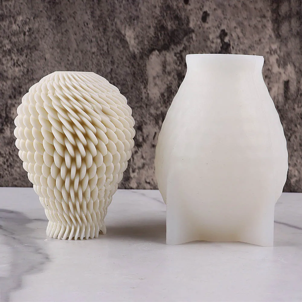 3D Geometry Ball Candle Silicone Mold New Design Irregular Spherical Column Resin Soap Plaster Mould Cake Chocolate Molds Gifts