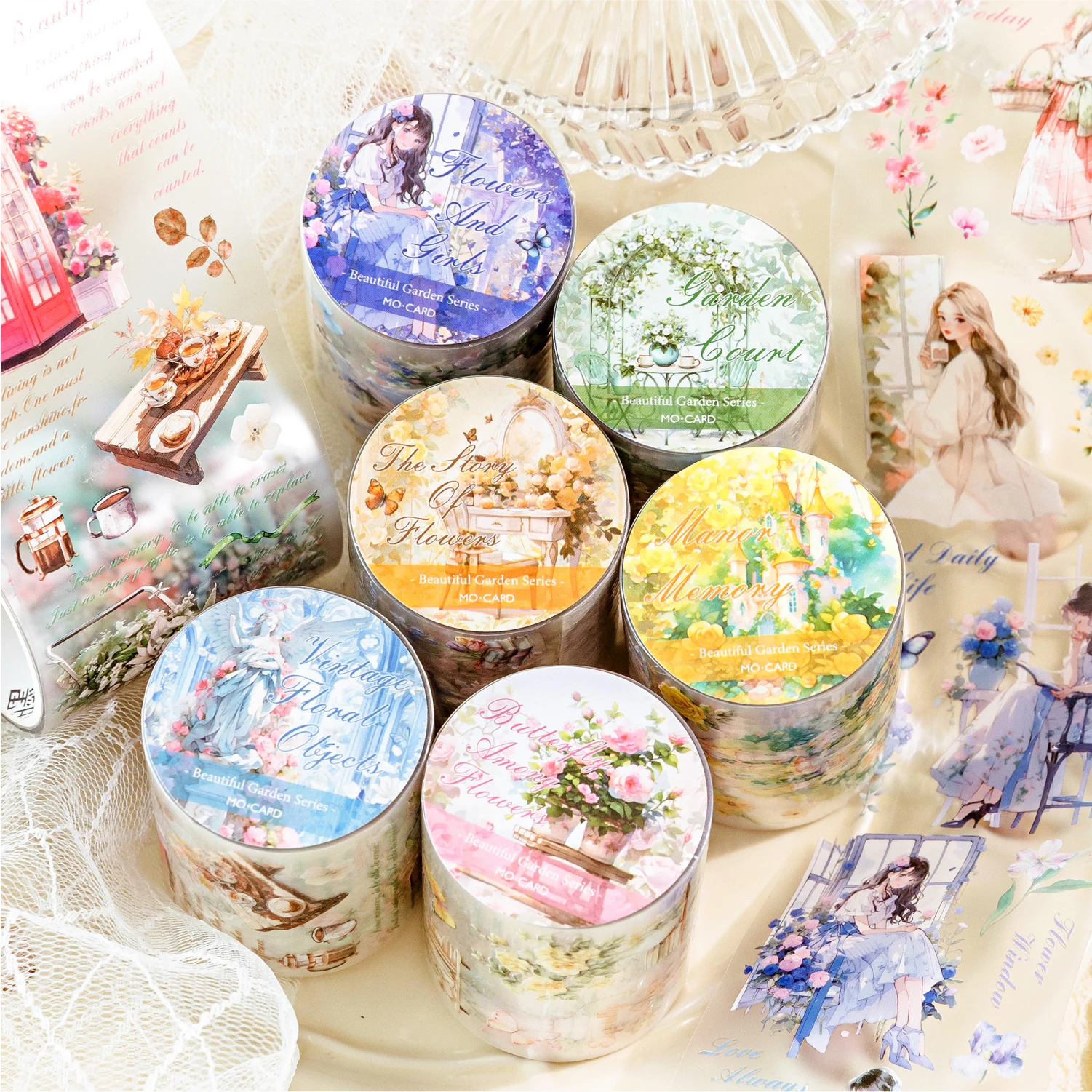 6PCS/LOT Beautiful Garden series cute lovely decorative PET tapes