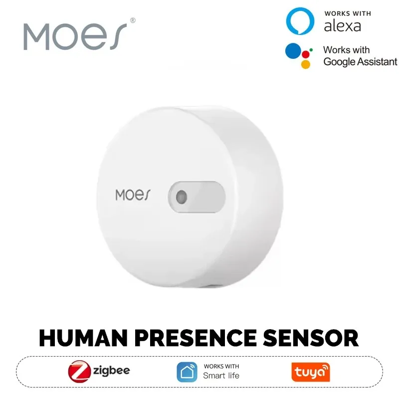 MOES Zigbee Human Presence Sensor Radar Motion Detector Tuya Smart Home Works with Alexa Google Home