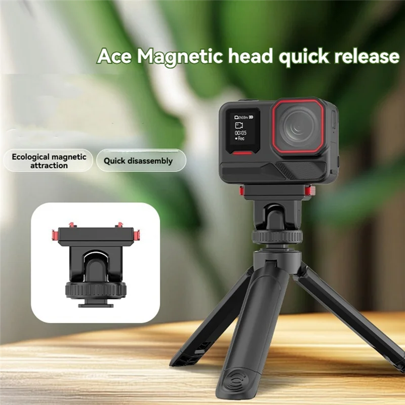 A41Z-Magnetic Adapter Mount For Insta360 Ace Pro 2 Foldable Quick Release Mount Base For Insta 360 Tripod Adapter Mount