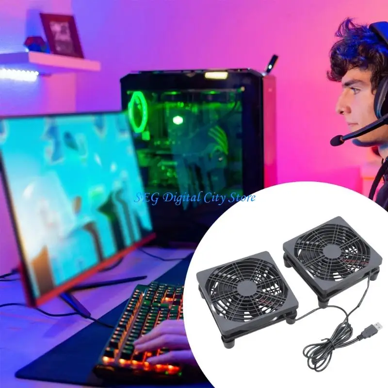 

U75B Double Oil Bearing 120mm USB Cooling Fan Set For Router And Gaming Console