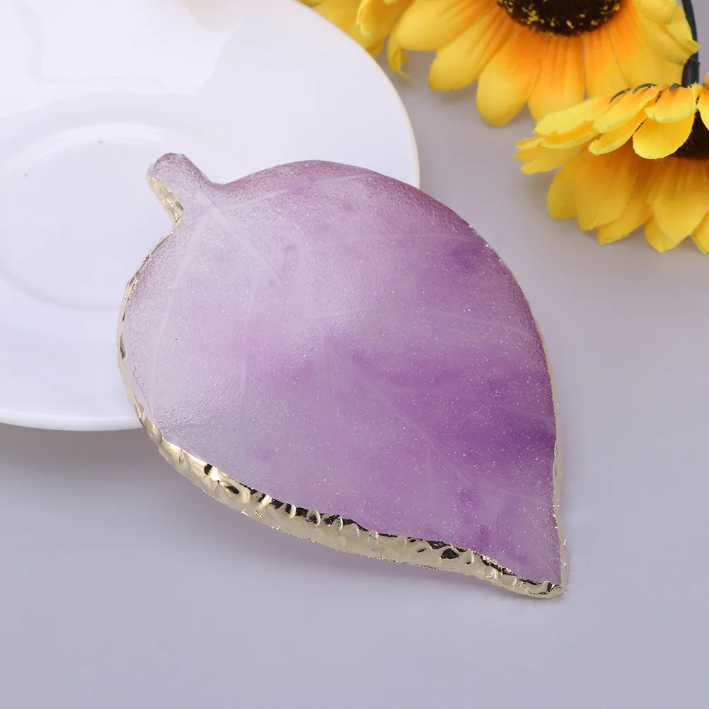 

2 Pcs Resin Art Display Boards Practical Manicure Fake Nail Racks Durable Leaf Shaped Frames For Salon Use Nail Showing