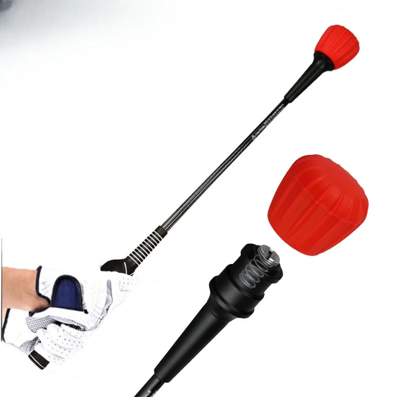 

Golf swing trainer with adjustable vocal swing stick grip