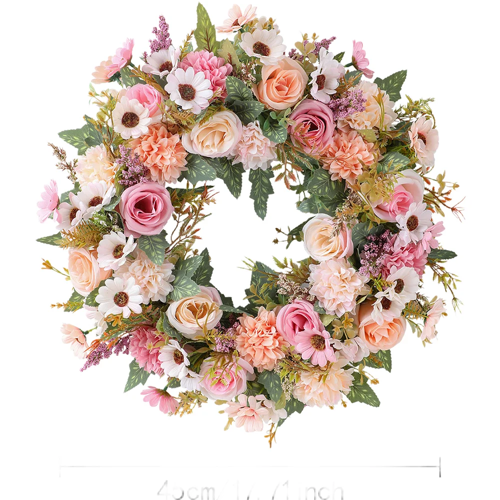 Floral Spring Wreath with Lifelike Peony Details Crafted for Long-Lasting Outdoor Indoor Use on Doors or Interior Walls