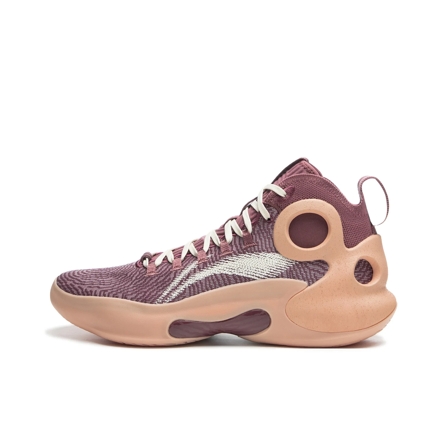 Li Ning Yushuai Ultra Slip Resistant Abrasion Resistant Mid top Basketball Shoes Men's Berry Red ABAU003-11