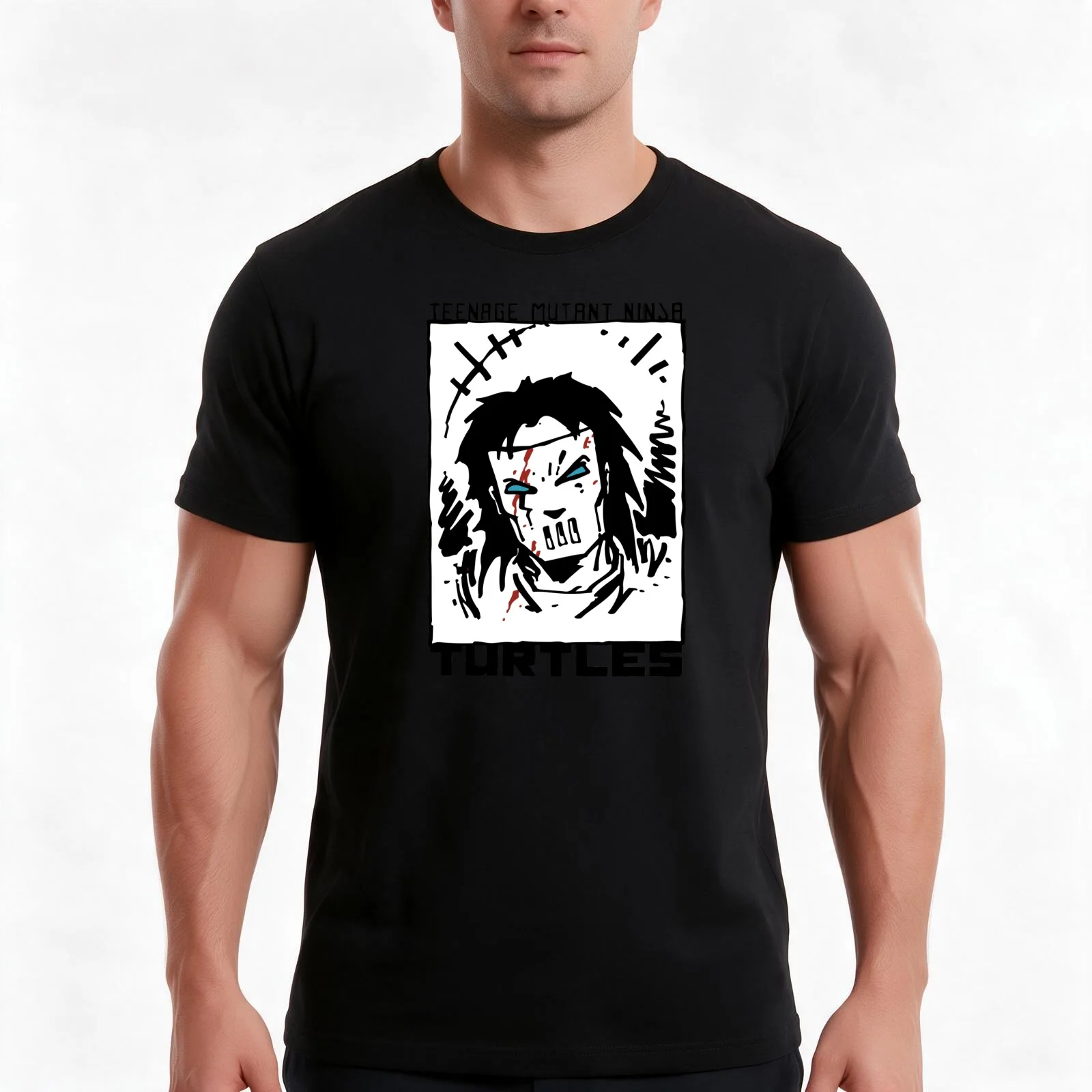 casey jones 1984 T-Shirt Summer Casual Cotton Tee Oversized Streetwear Tops Vintage Graphic Print Loose Fit Short Sleeve