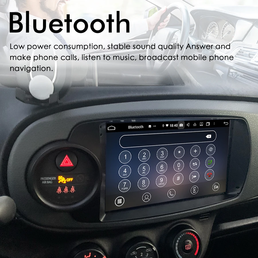 Wireless CarPlay Android 13 AI Voice Car Radio Stereo 8+128GB GPS Navigation For Toyota Yaris 2012-2017 Multimedia Video Player