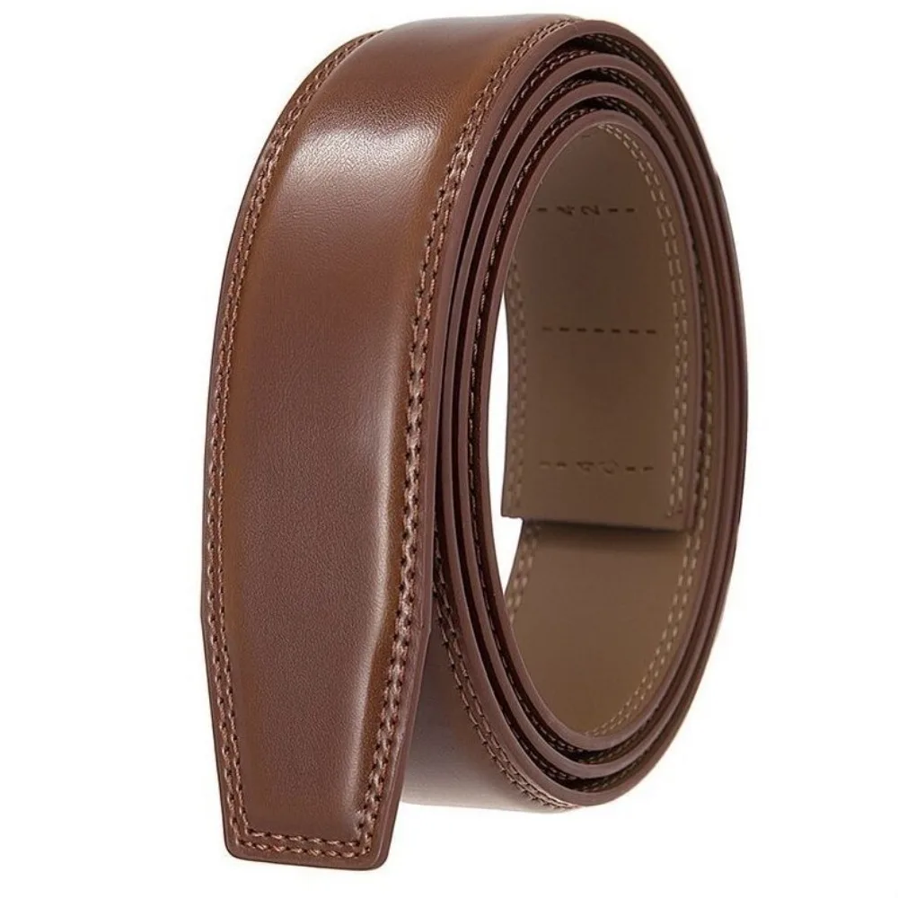

Durable Without Buckle Genuine Leather Belt Cowhide Craft DIY No Buckle Belt Casual 3.5cm Girdle