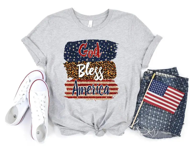 God Bless America Shirt, 4th Of July Shirt, Independence Day Patriotic American Flag Shirt,America Freedom 100% Cotton goth y2k