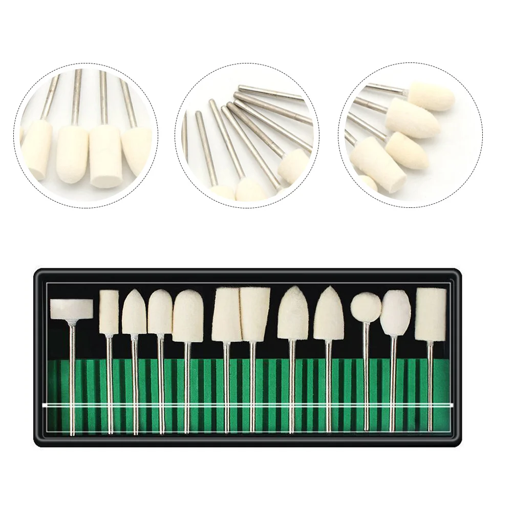 

1set 1Set Wool Polishing Heads Nail Care Manicure Grinding Tools Cuticle Cleaner Pedicure Drill Bit Nail Beauty Accessories