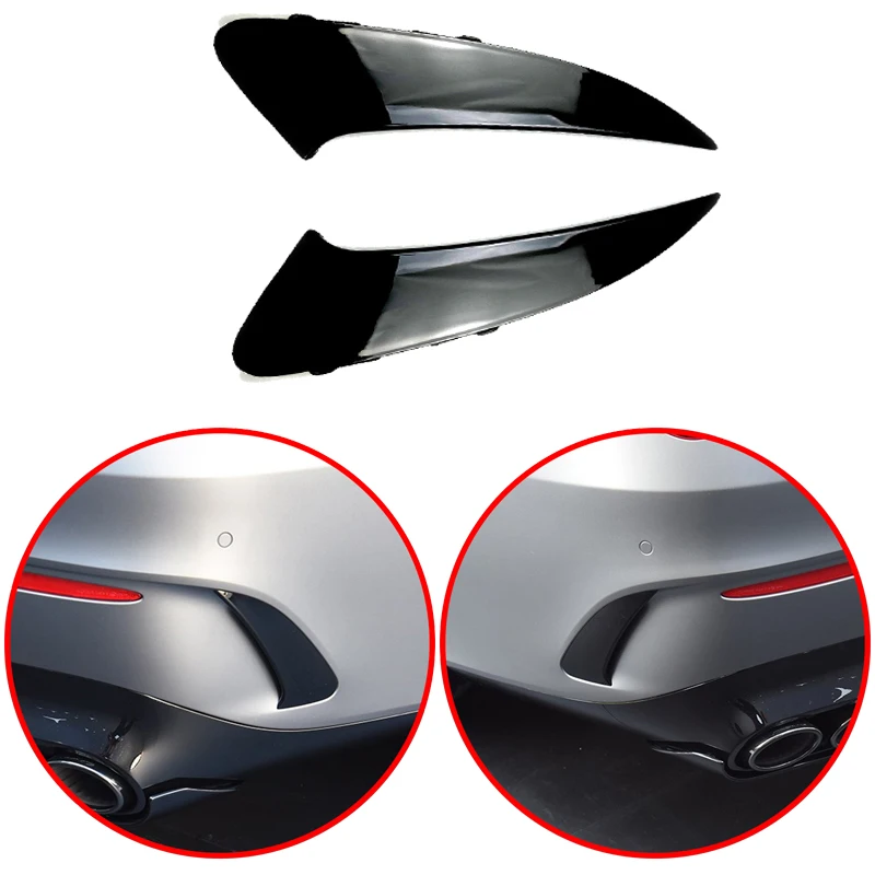 

For Mercedes-Benz CLA Class 2020 To Up C118 CLA180 CLA35 CLA45 CLA200 CLA250 Rear Bumper Trim Lip Spoiler Side Canards Splitter