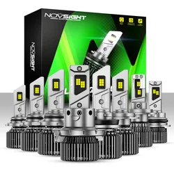 NOVSIGHT H7 LED Canbus H4 reflektor LED 22000lm 100W H11 H8 H9 9005 HB3 9006 HB4 światła samochodowe 6500K biały mały rozmiar reflektor samochodowy