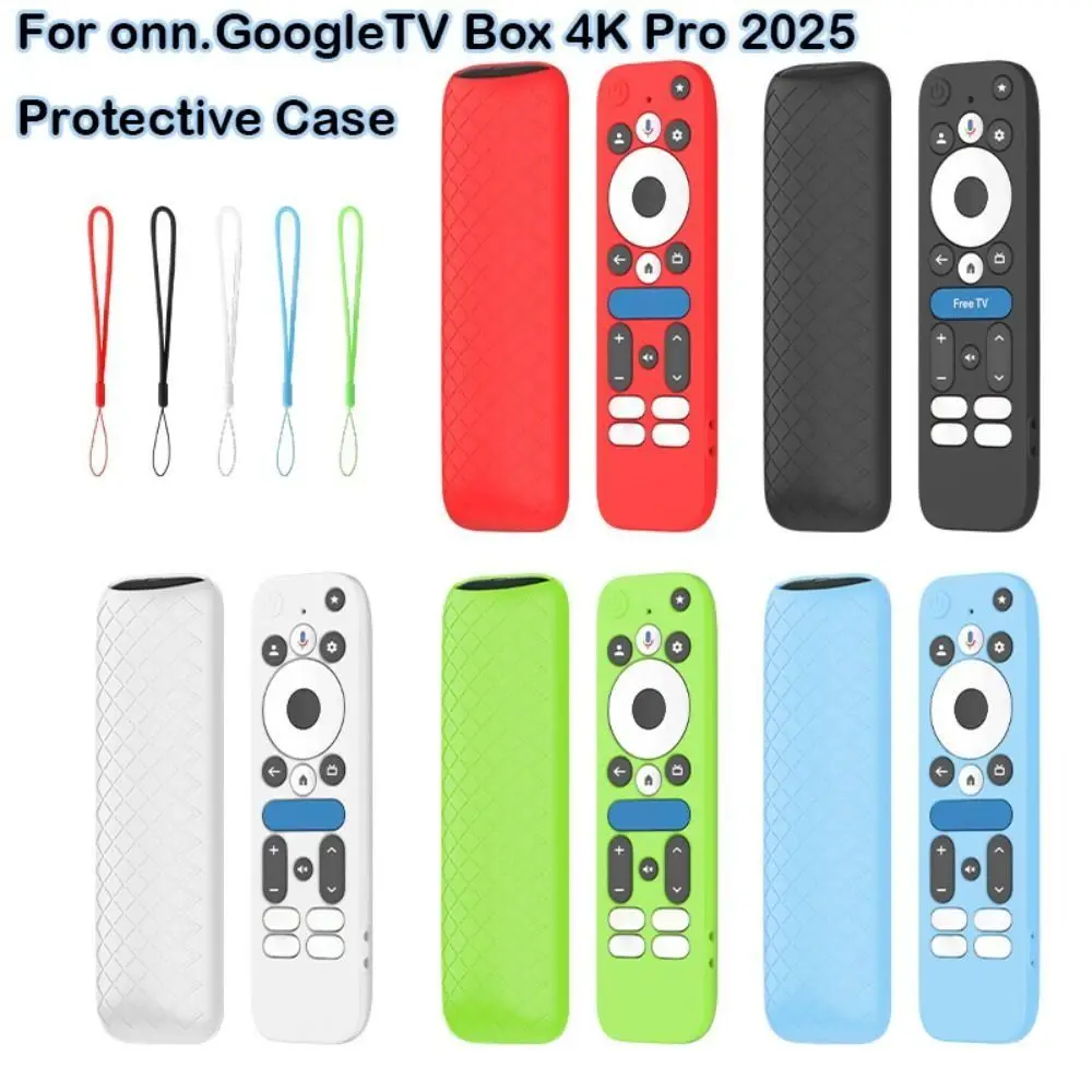 

Новый силиконовый защитный чехол со шнурком, противоударный защитный чехол для пульта дистанционного управления для опыта GoogleTV Box 4K Pro 2025