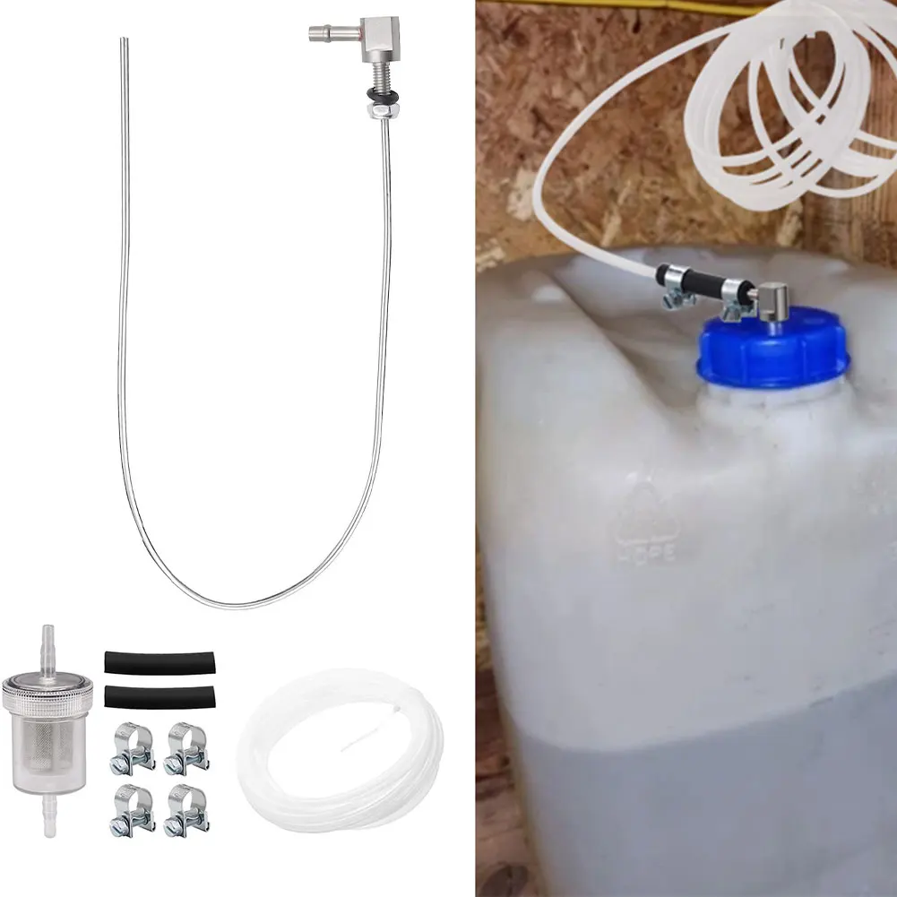 9PCS Small Head Oil Pickup Kit Oil Filter White Hose Card Parking Heater Repair Air Parking Heater Tube Fuel Tank Sender Pipe