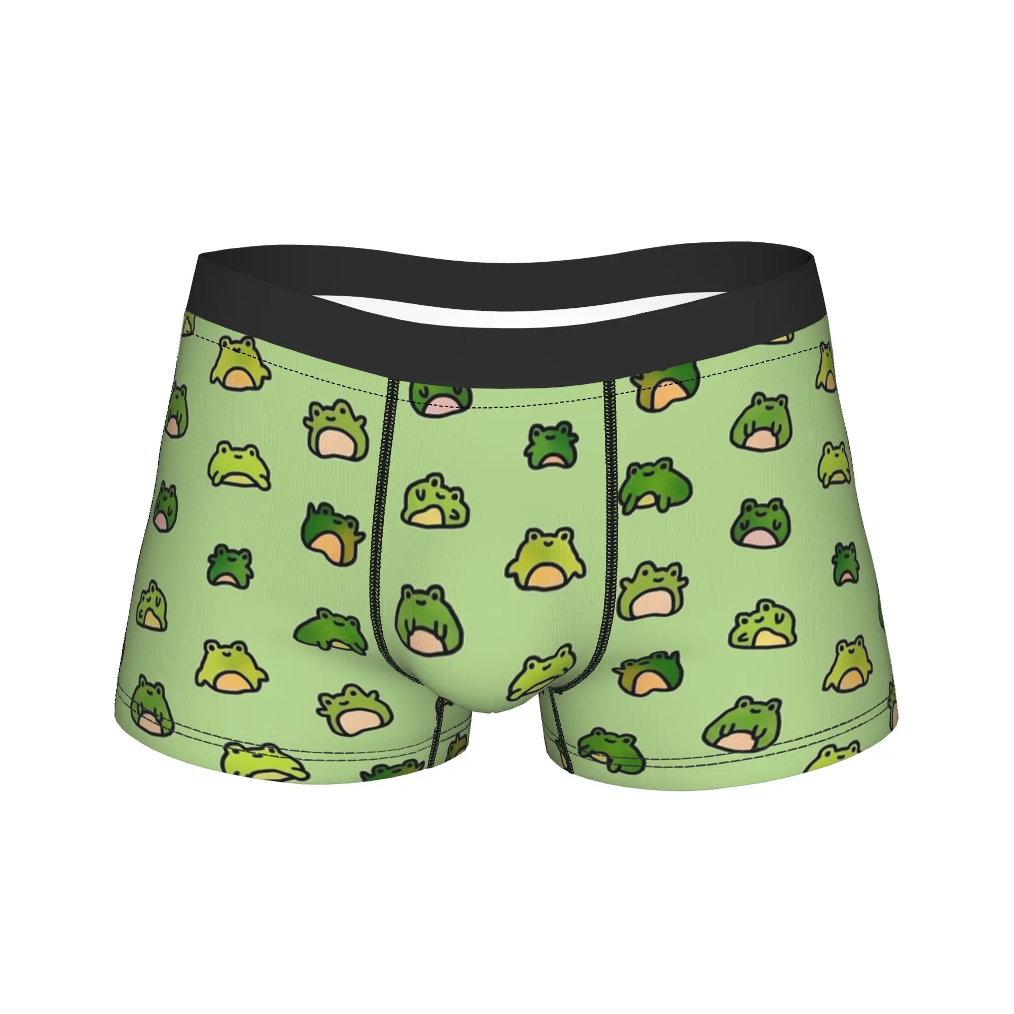 Frogs Doodle Boxer Brief  Underwear Quality Men's Sexy Soft Trunk Custom Oversize Panties