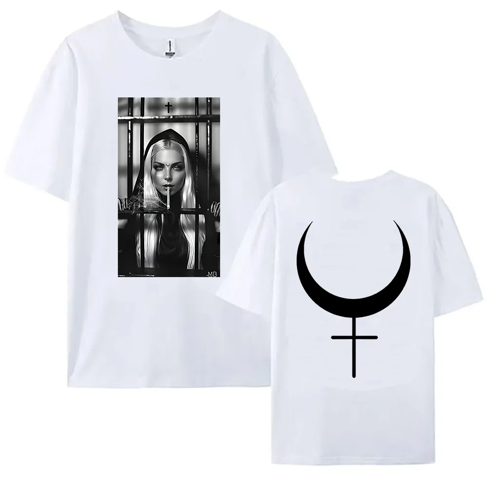 WITCH SMOKE 420 Tee Rock Band IN THIS MOMENT Tshirts Grunge Hip Hop Unisex Streetwear Summer Cotton Tees for Women Graphic Shirt