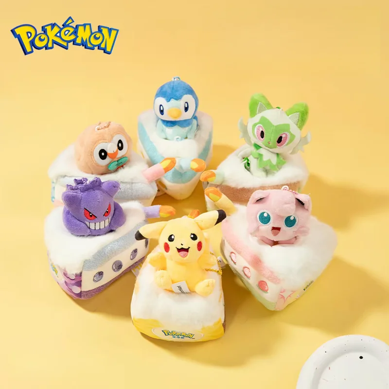 Auf Lager Original Potdemiel×Pokemon Sweet Dream Cake Series Plüsch-Schlüsselanhänger Gengar Jigglypuff Sprigatito Überraschungs-Anhänger-Spielzeuge