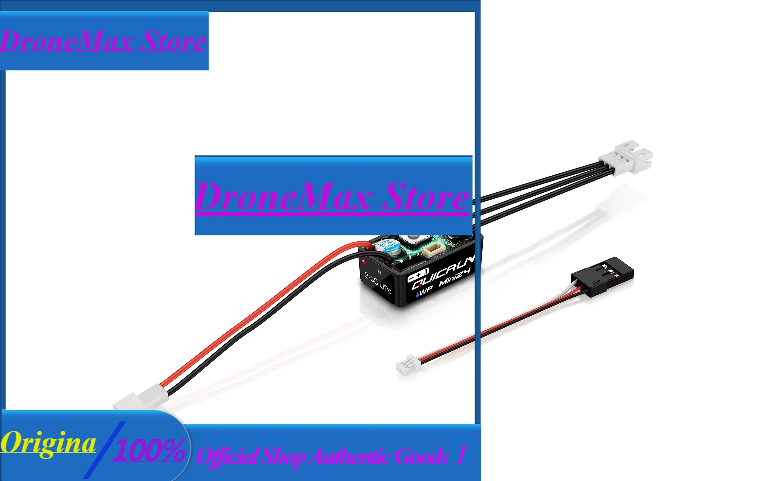 DroMaHOBBYWING QuicRun WP Mini24 25A Waterproof 2-3S Brushed/Brushless ESC For 1/24 1/18 1/16 RC Mini Car Crawler Monster 1621 M