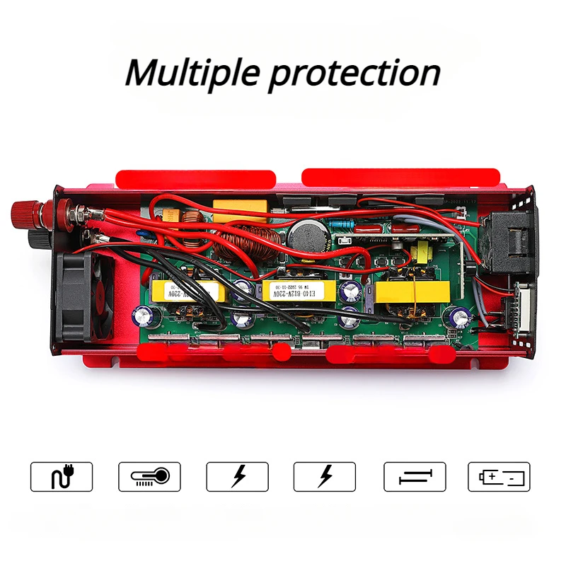 Vehicle Mounted 12V24V To 220V Intelligent Photovoltaic Boost Converter 800W Pure Sine Wave Inverter