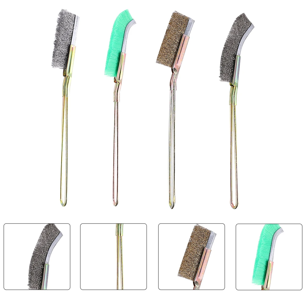 

8Pcs Copper Coated Steel Wire Brushes Assorted Colors For Vehicle Washing And Detailing