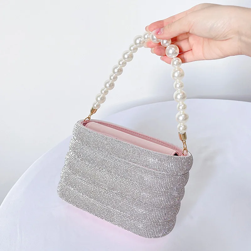 

2024 New Pearl Evening Bag Luxury Designer Handbags Large Capacity Tote Bags Fashion Dinner Bags For Wedding Party Clutch