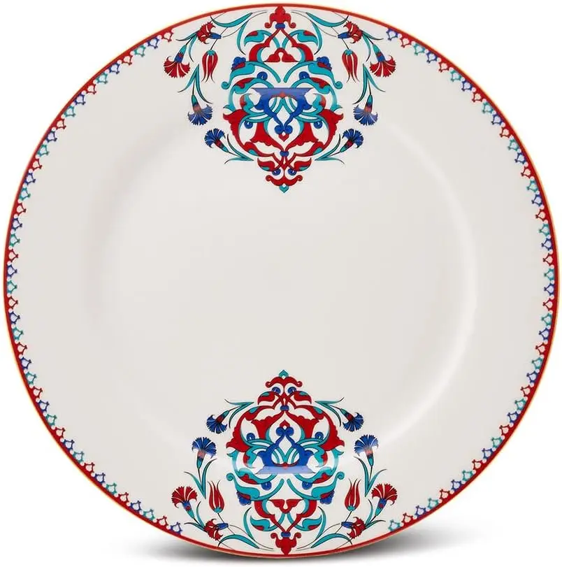 Conjunto de jantar de porcelana Nakkas de 24 peças para 6 pessoas, design exclusivo, louças e pratos, ocasiões diárias e especiais, chique e ele