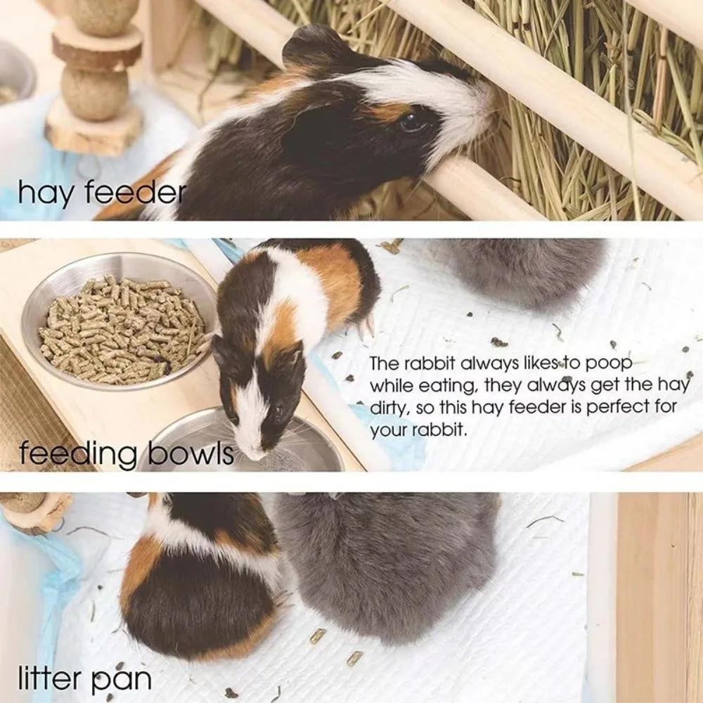 multifunctional-rabbit-hay-feeder-wooden-with-litter-box-bunny-feeding-manger-3-in-1-wet-and-dry-separation