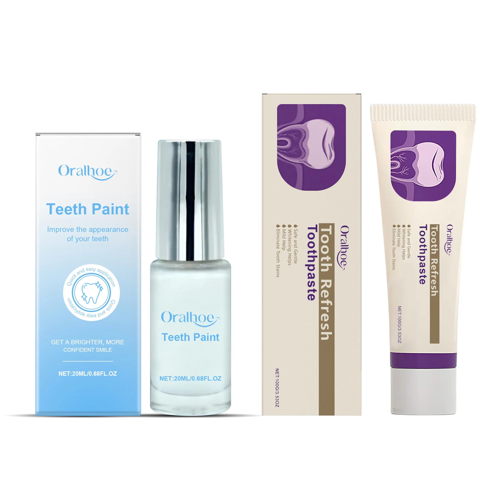 Teeth Whitening Paint Tooth Polish Fresh Breath Prevent Decay Reduce Teeth Stain Promote Gloss Lasting Brightening Toothpaste
